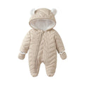 Winter Infant Boys Girls Overalls Soft Fleece Outerwear Rompers Infant Coat Hooded Kids Boys Jumpsuits