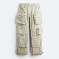 Spring Cargo Pants Men Streetwear Patchwork Straight Pants Casual Men Denim Trousers