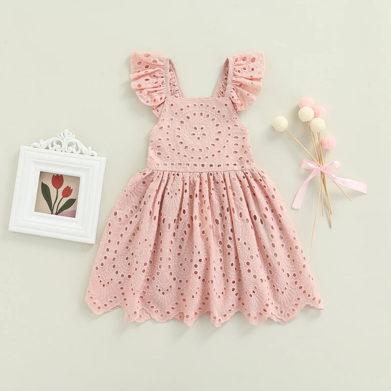 Flower girl dress for Baby Bridesmaid Beach Boho Wedding outfit Summer