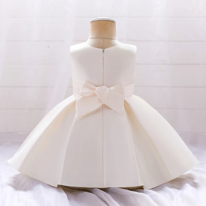 Summer Elegant Birthday Dress For Baby Girl Clothing Baptism Bow Princess Dresses