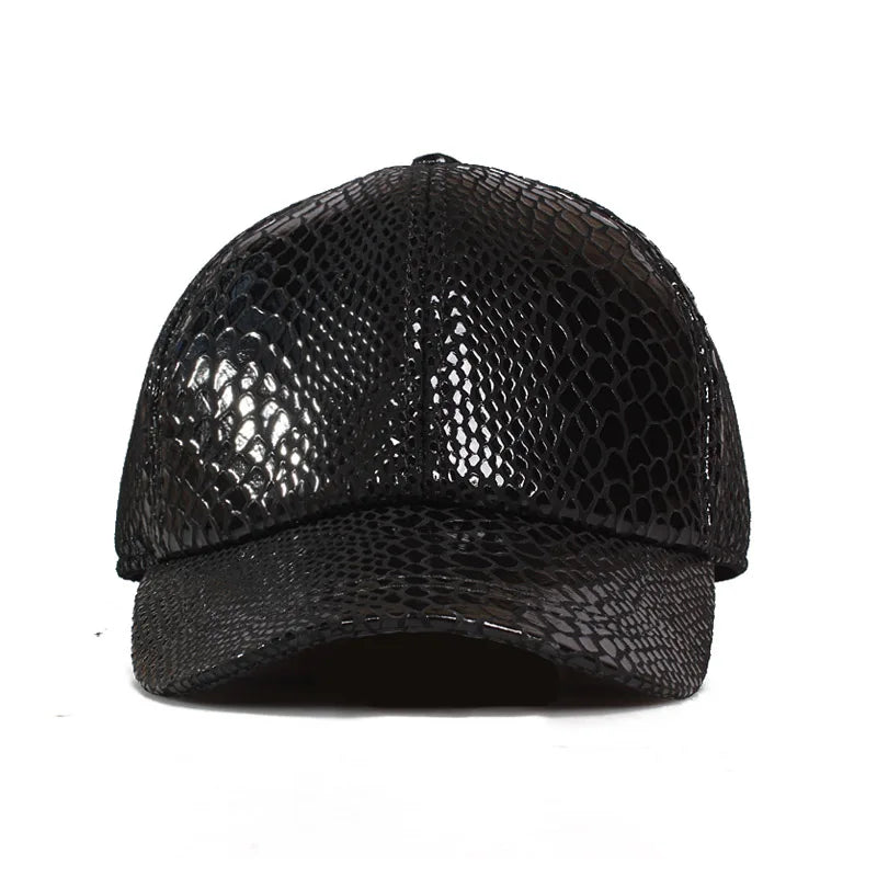 Genuine leather Hat For Men Autumn Winter Male Pattern Trend Baseball Caps Patent Leather