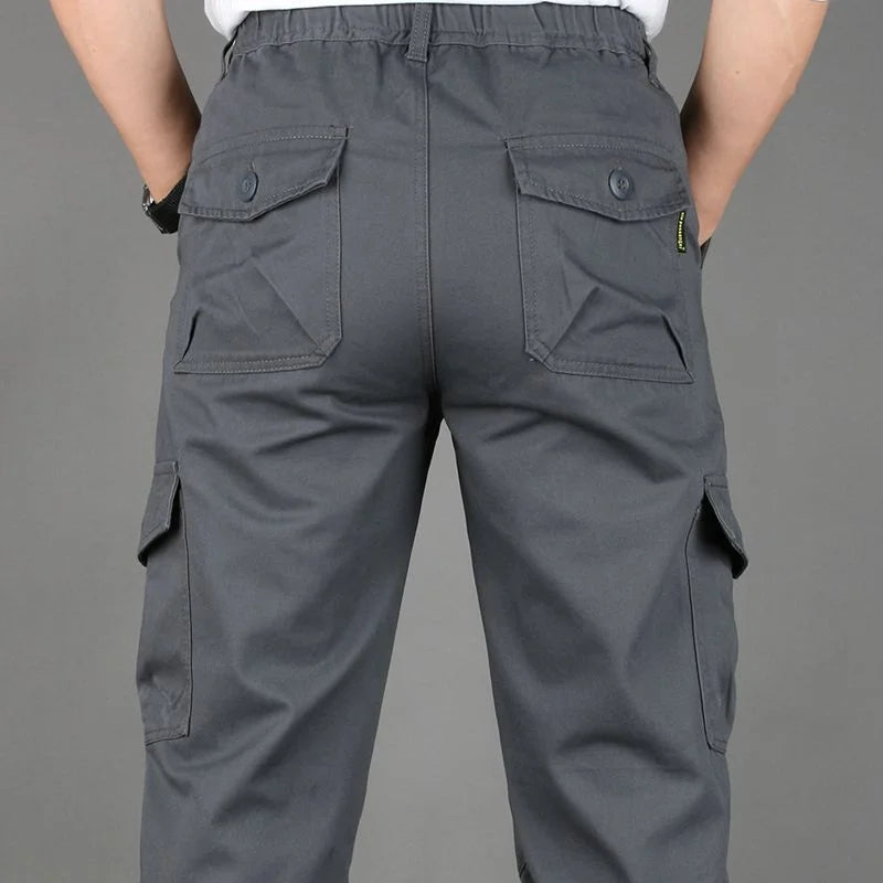 Cargo Pants Men Outdoor Military Cotton Overalls Army Straight Slacks Long Trousers