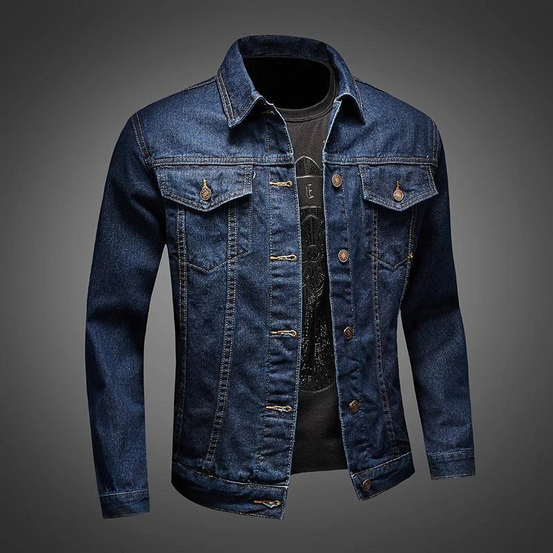 Denim Jackets Casual Slim Jeans Coat for Men Cargo Short Clothing Winter Outerwear