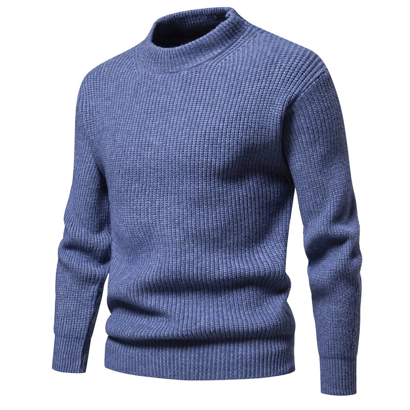 Men Sweater Long Sleeve Basic Tops Casual White Pullovers Warm Knitwear Autumn Pullover