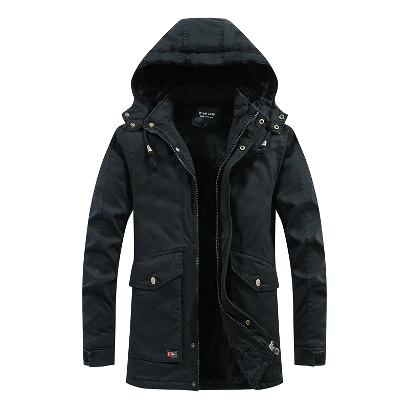 Men's Multi Pocket Hooded Men's Coat Parka Outdoor Wear Winter Military Jacket Military Thickened Warm Parka Casual Cotton Jacke