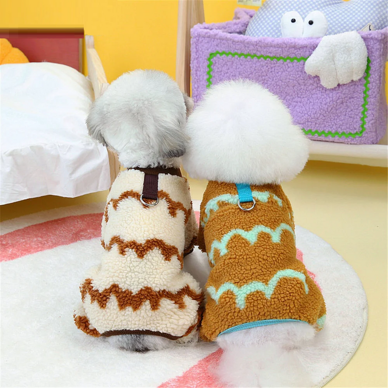 Wave Dogs Hoodies Four Legged Puppy Clothing Warm Pajamas Towable Small Dogs