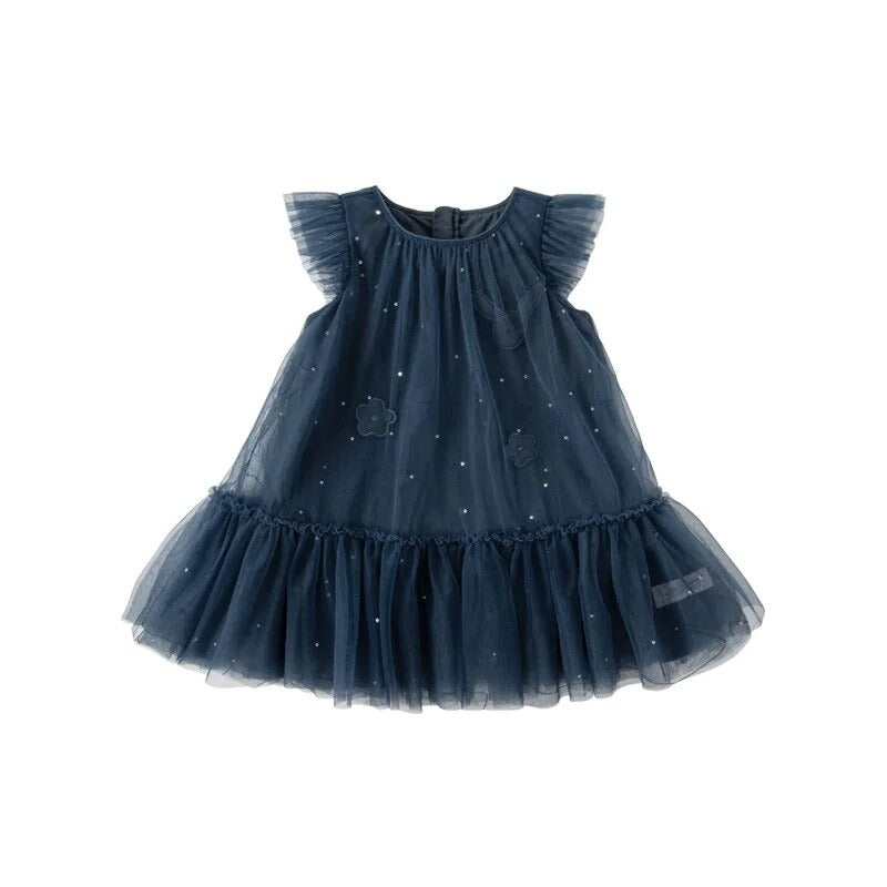 Girl Dress Children Baby Princess Dress Mesh Flower Noble Charm Summer Party