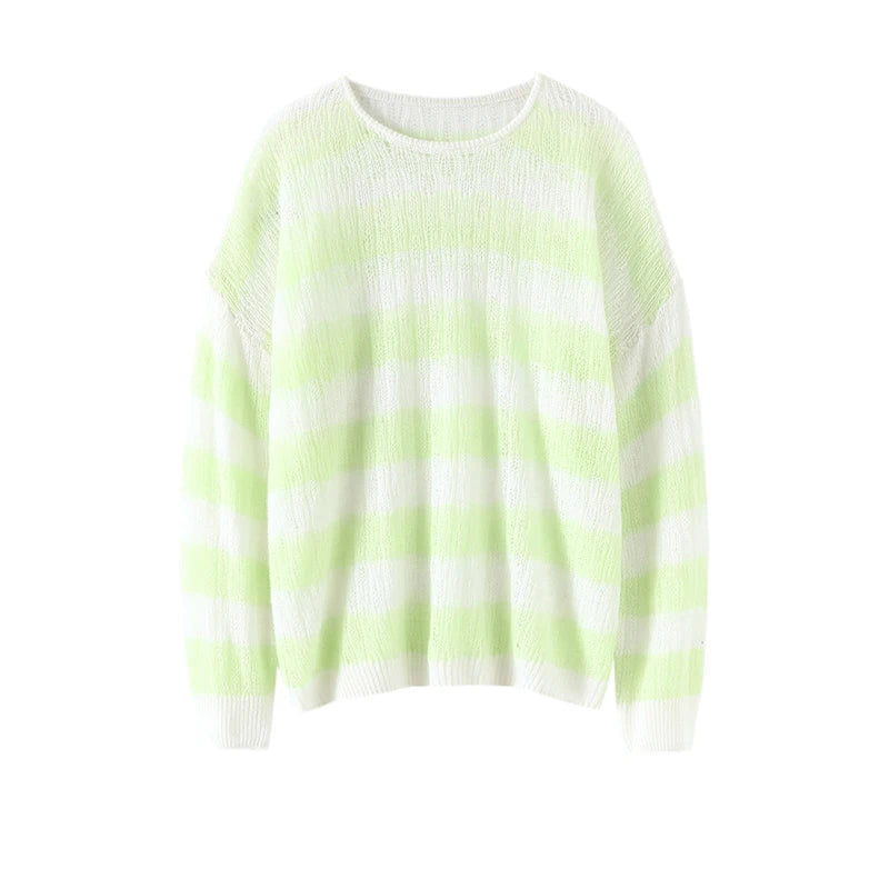 Cashmere sweater women Warm round neck pure cashmere loose knit cashmere