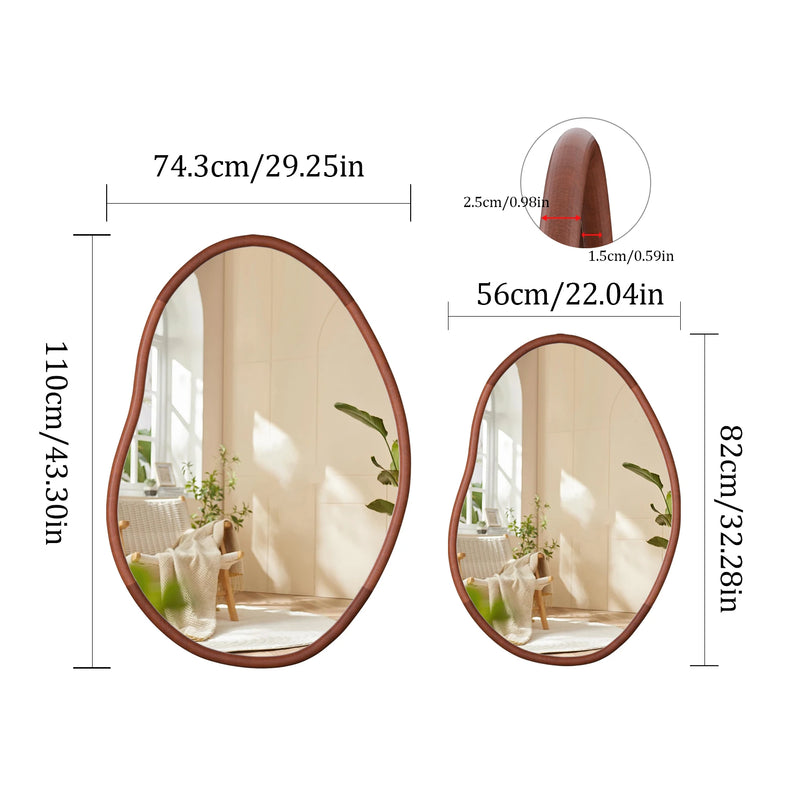 Wall Mirror Decorative Large Accent Mirror Vanity with Solid Wooden Frame