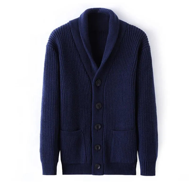 Winter Cardigan Male Thicken Warm Cashmere Winter Sweater Men Clothing Outwear Business Casual Knitwear