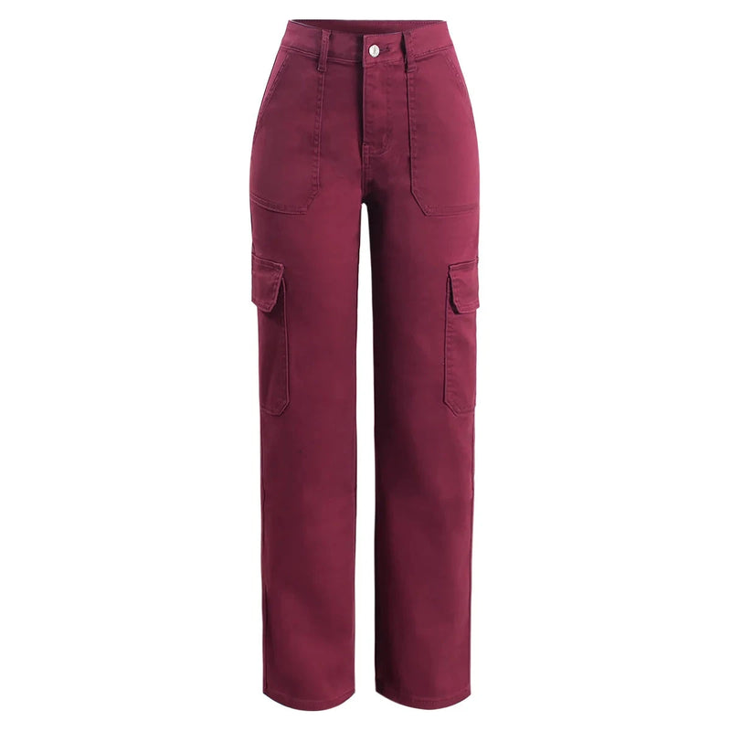 Cargo Pants For Women Straight Stretchy Pant Jeans Trousers