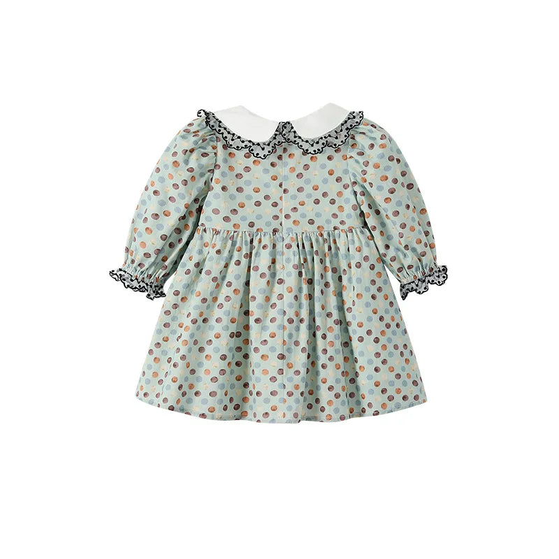 Kids Girl Flower Fashion Dress for Spring Infant Girls Collar Dresses Children Clothes Outfit Toddlers Vacation