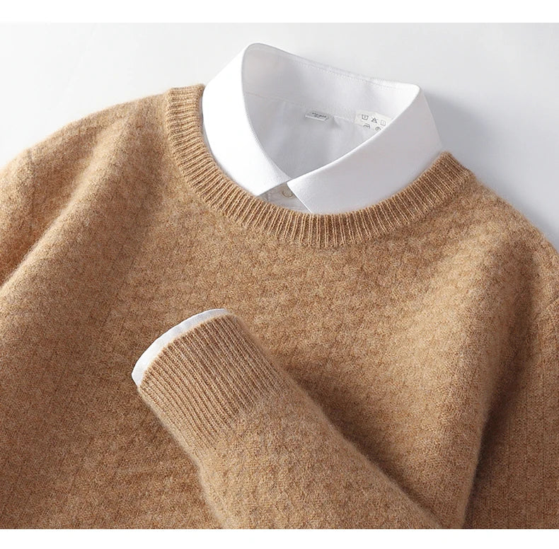 Thick sweater men's autumn and winter cashmere pullover