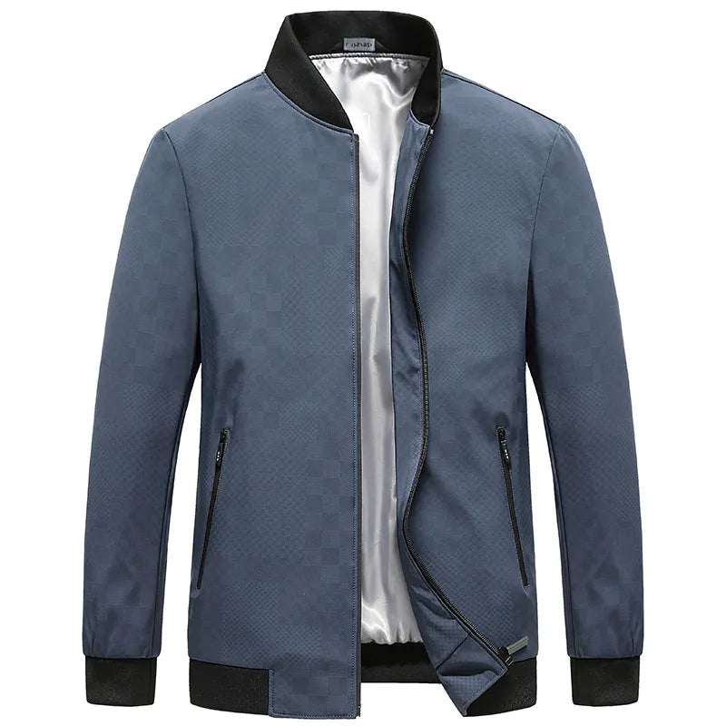 Men's handsome trend slim-fit three-color baseball collar casual youth jacket