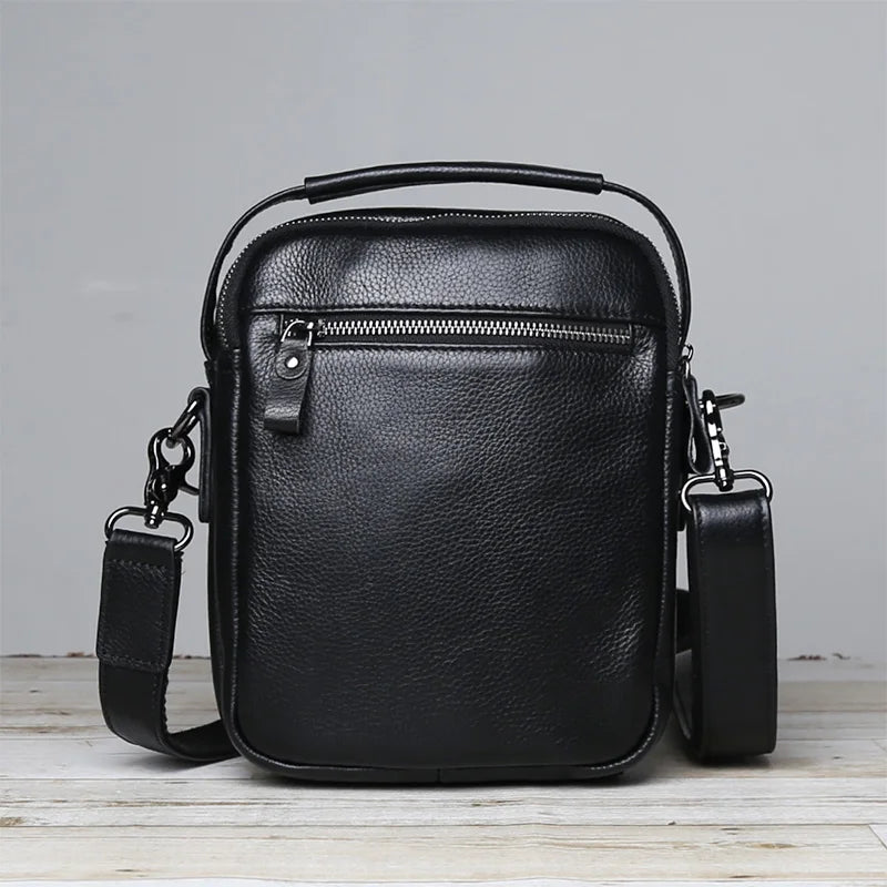 Handmade Shoulder Bag For Men Leather Crossbody Storage Bag Casual Retro