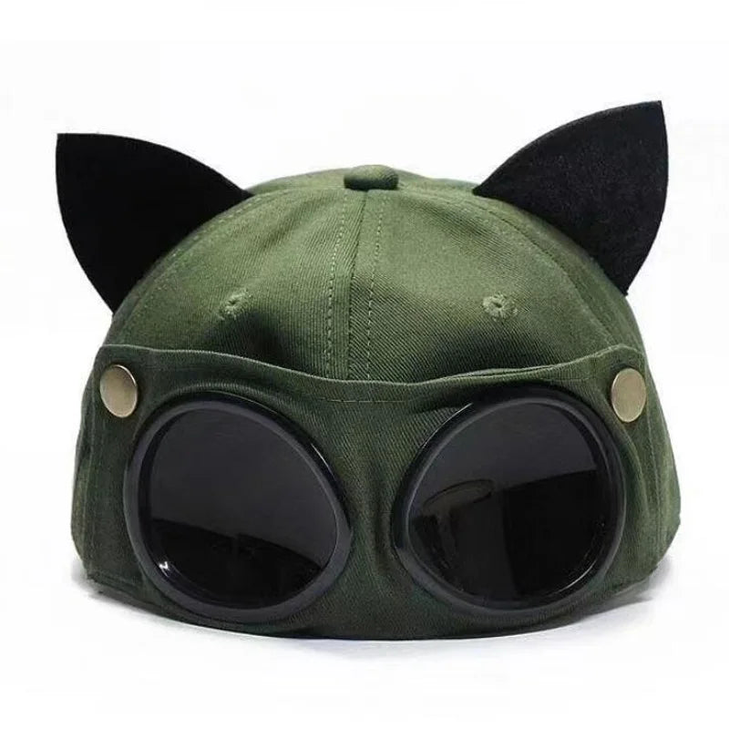 Aviator Hat Summer Personality Glasses Baseball Cap Female Unisex Sunglasses Cap Male