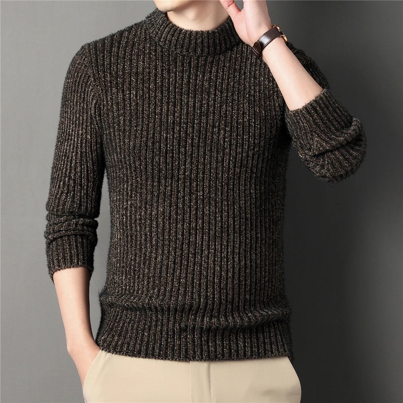 Winter Thick Warm Sweater Male Turtleneck Pullover Men Clothing Slim Fit Knitwear Jumper Jersey