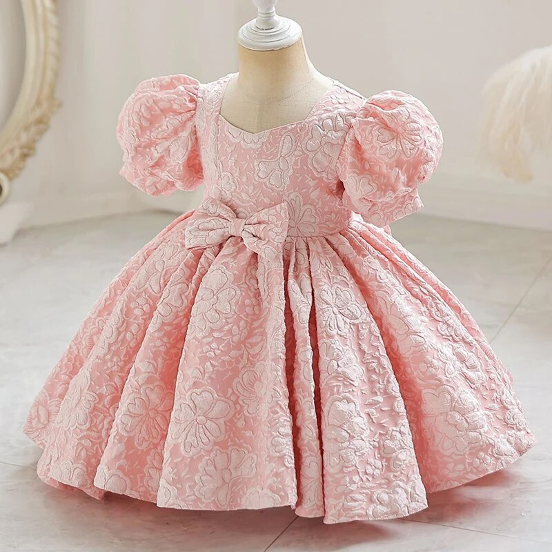 Toddler Girls Party Dresses Embroidery Lace Cute Baby Birthday Baptism Ruffles Kids Wedding Evening Dresses