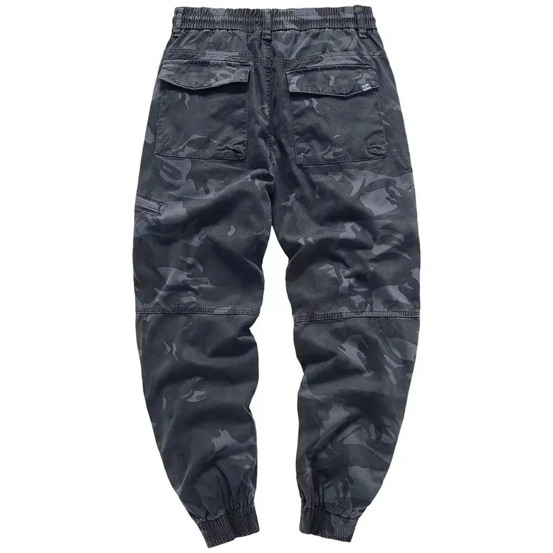 Autumn Tactical Cargo Pants Men Military Camouflage Casual Pant Hip Hop Streetwear Cotton Trousers Elastic Waist