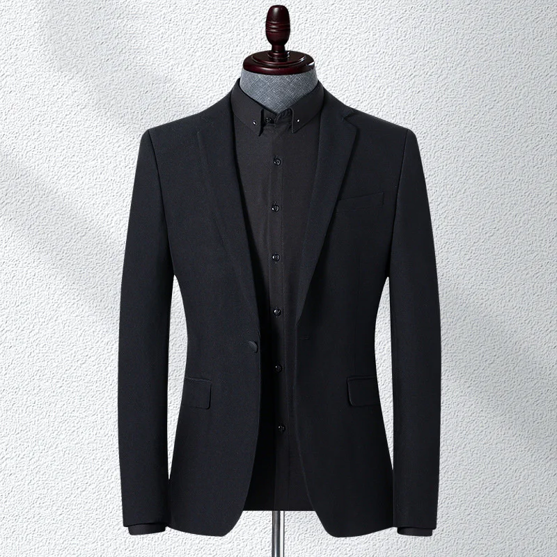 Men Slim Fit Solid Casual Elegant Suit Jackets Outwear Luxury Coats Stylish Spring and Autumn Outfits