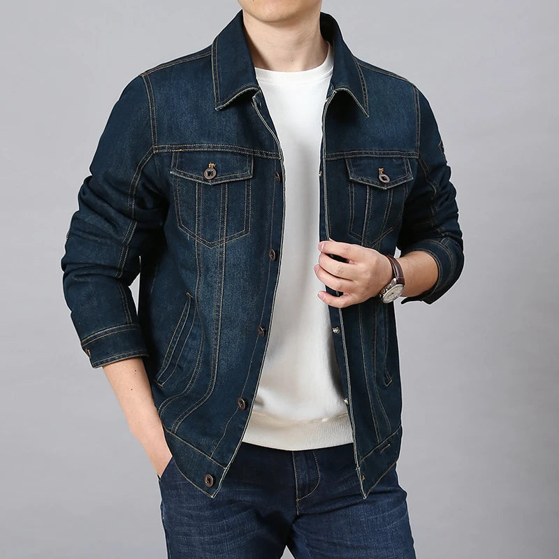 Jeans Coat for Men Denim Jackets Man Cargo Men's Classic Denim Jacket Men Jacket