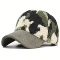 Corduroy Camouflage Feather Baseball Cap With Trendy Pattern For Outdoor