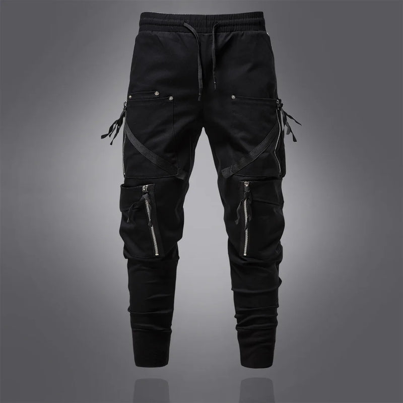 Men's Streetwear Multi-Pocket Cargo Pants Men Casual Side Pockets