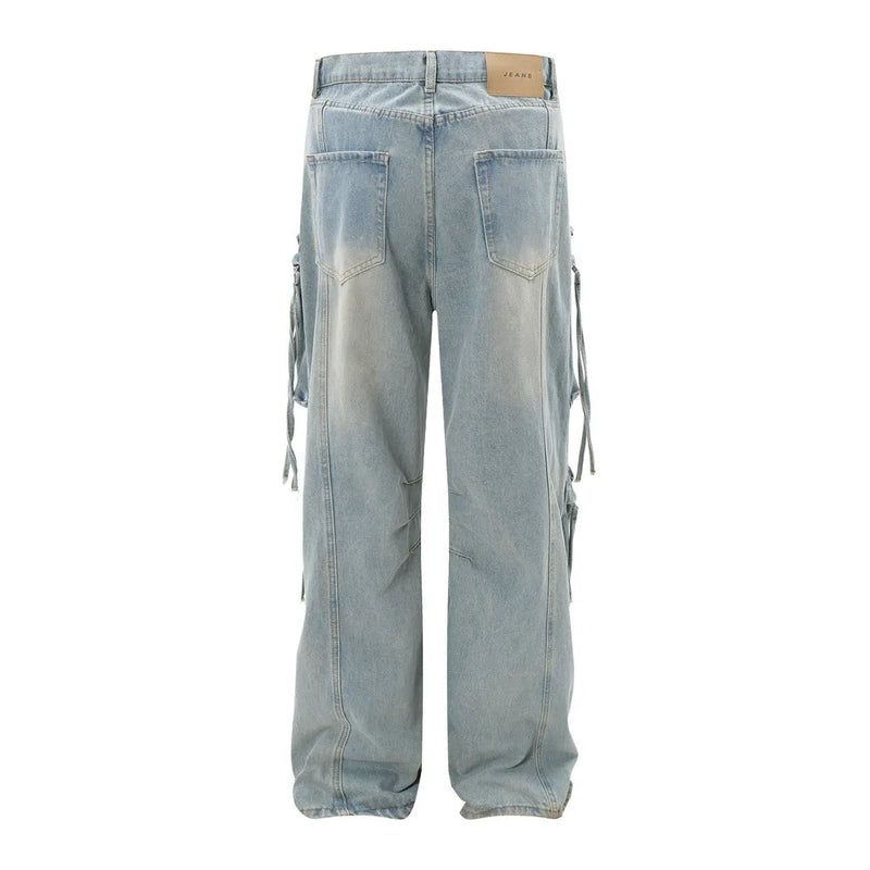 Jeans Men Cargo Denim Pants Retro Straight Loose Jean Pants Men Clothing