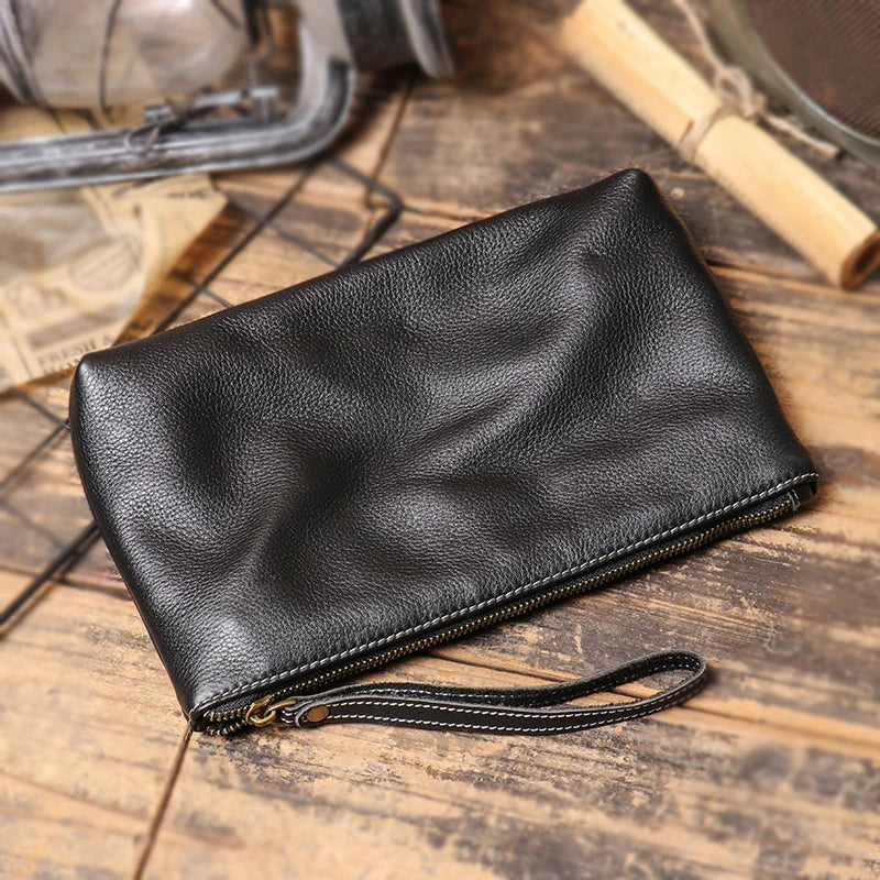 Casual Clutch Bag First Layer Leather Women Purse Handbags Envelope Bags