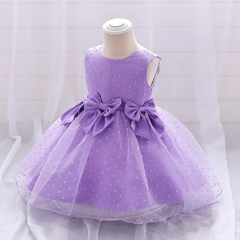 Flower Baby Girl Party Dress For Birthday Princess Christening Gown Infant Clothing Baptism