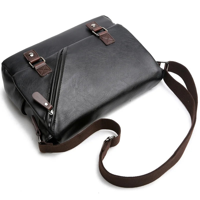 single shoulder bag business leisure men single crossbody leather bag messenger bags