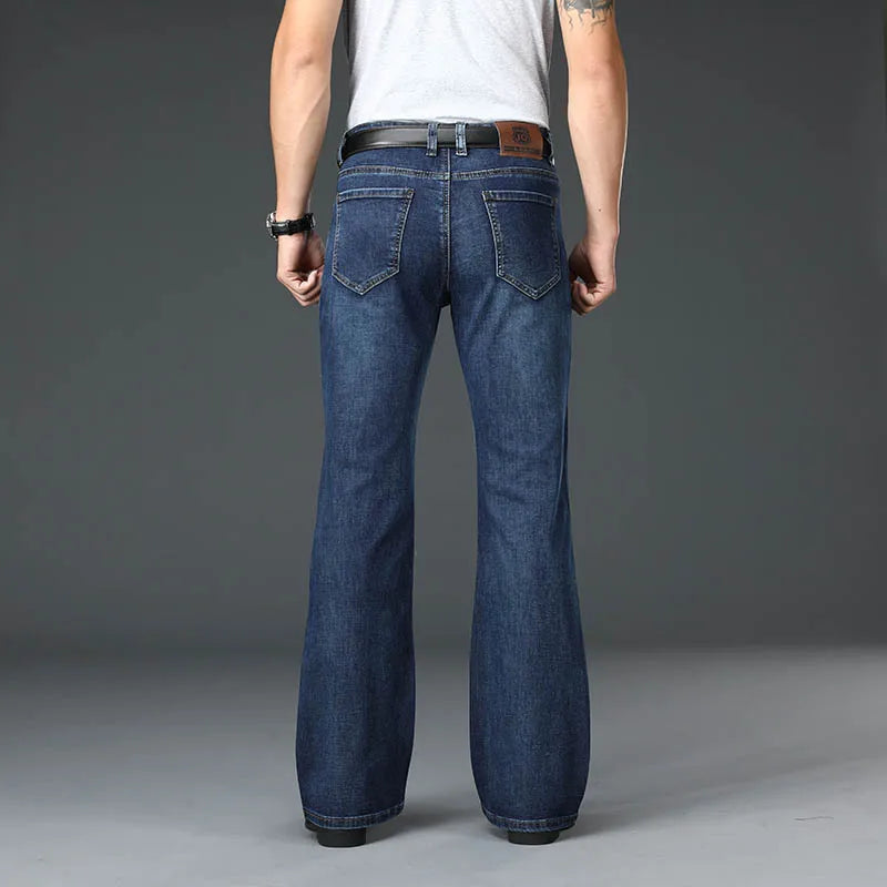 Men Boutique Flared Jeans Waisted Casual Pants