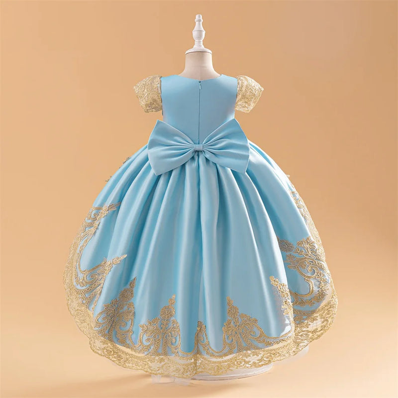 Formal Embroidery Party Dress For Girls Princess Dress Elegant Children