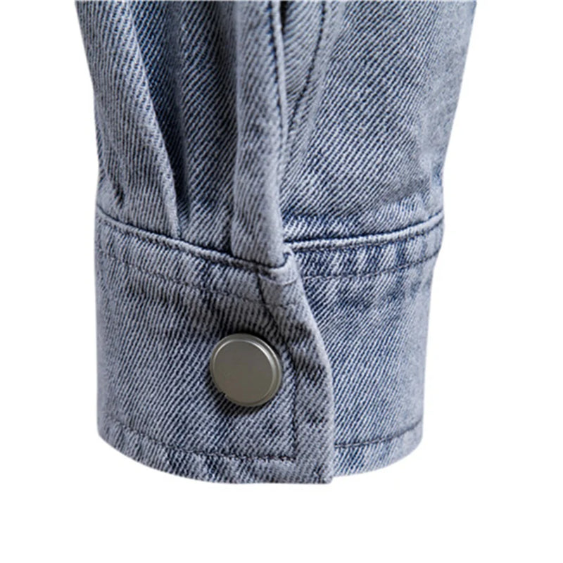 Denim Shirts Men Casual Solid Thick Long Sleeve Shirt for Men Spring  Jeans Male Shirt