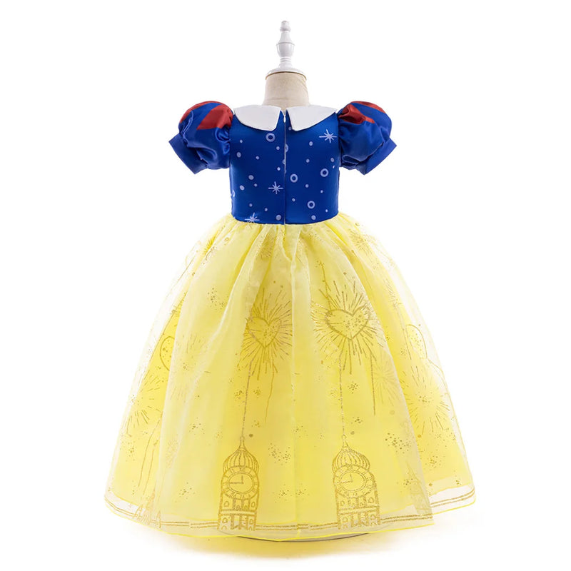 Girls Snow White Dress Kids Halloween Carnival Cosplay Princess Costume Children Christmas Party Clothes Dress Up