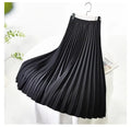 Women's Pleated Midi Skirt High Waist Thickened Warm Office Swing A-Line Skirts