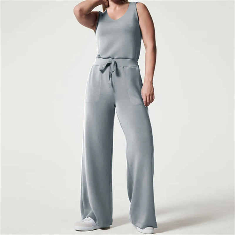 Casual Slim Knitted Women Jumpsuit Soft Loose Romper Overalls Lady Elegant Bodysuits