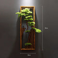 Wooden Frame Pendant Teahouse Living Room Background Wall Decoration Rectangle Simulation Decoration