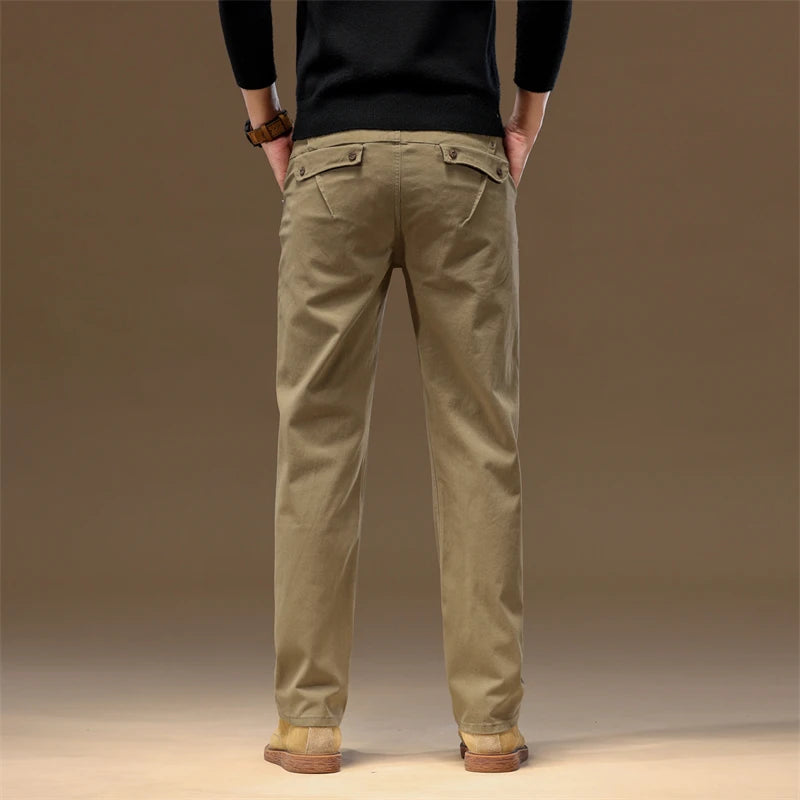 Casual Pants Men Autumn Simple and Versatile Comfortable Slim Straight Pants