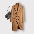 Autumn Winter Men's Woolen Coat New Double-sided Suit Business Casual Cashmere