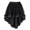 Corset Skirt Back Zipper Closure Lace Overlay Gothic Hot Asymmetrical Skirts