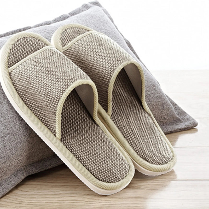 Linen Shoes Women And Men Household Slippers Indoor Floor Shoes Summer Women's Slippers Sandals Slippers