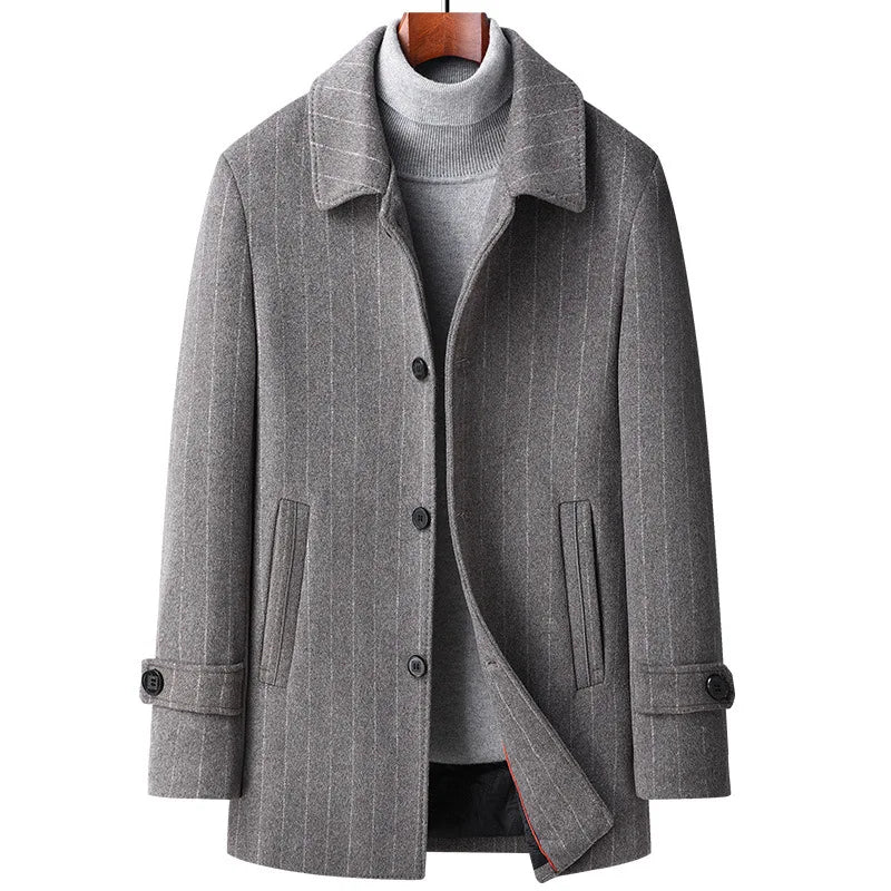 Winter quality wool thick trench coat men autumn men wool jackets Overcoat