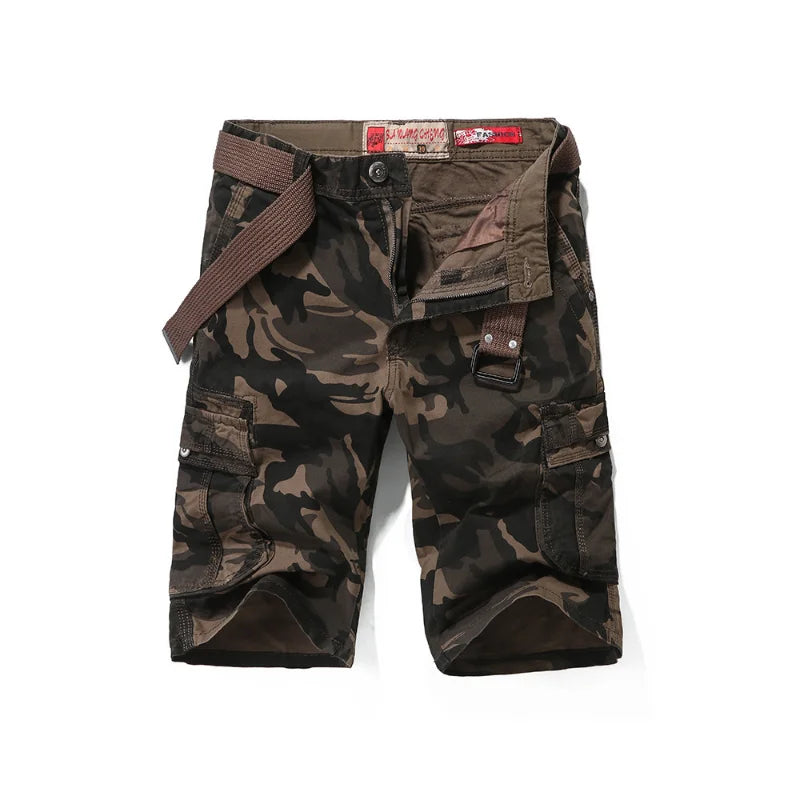 Mens Shorts Camouflage Pure Pants Summer And Autumn Beach Shorts Trousers knee