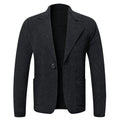 Spring Autumn Casual Outerwear Mens Knitted Buttoned Lapel Suit Jackets Men Coats