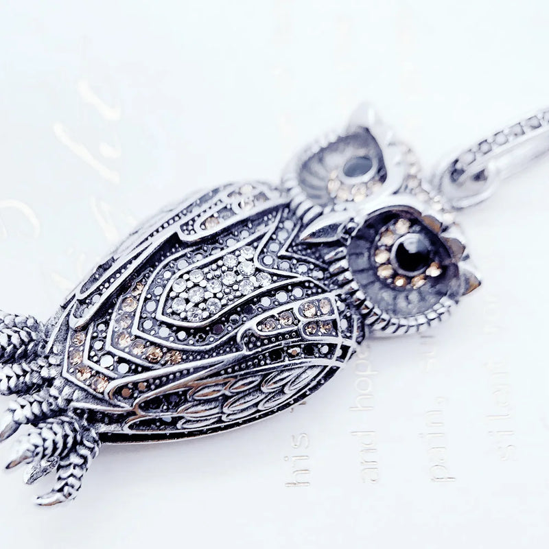 Pendant Owl Jewelry Europe 925 Sterling Silver Accessories Cute Soul Gift For Woman