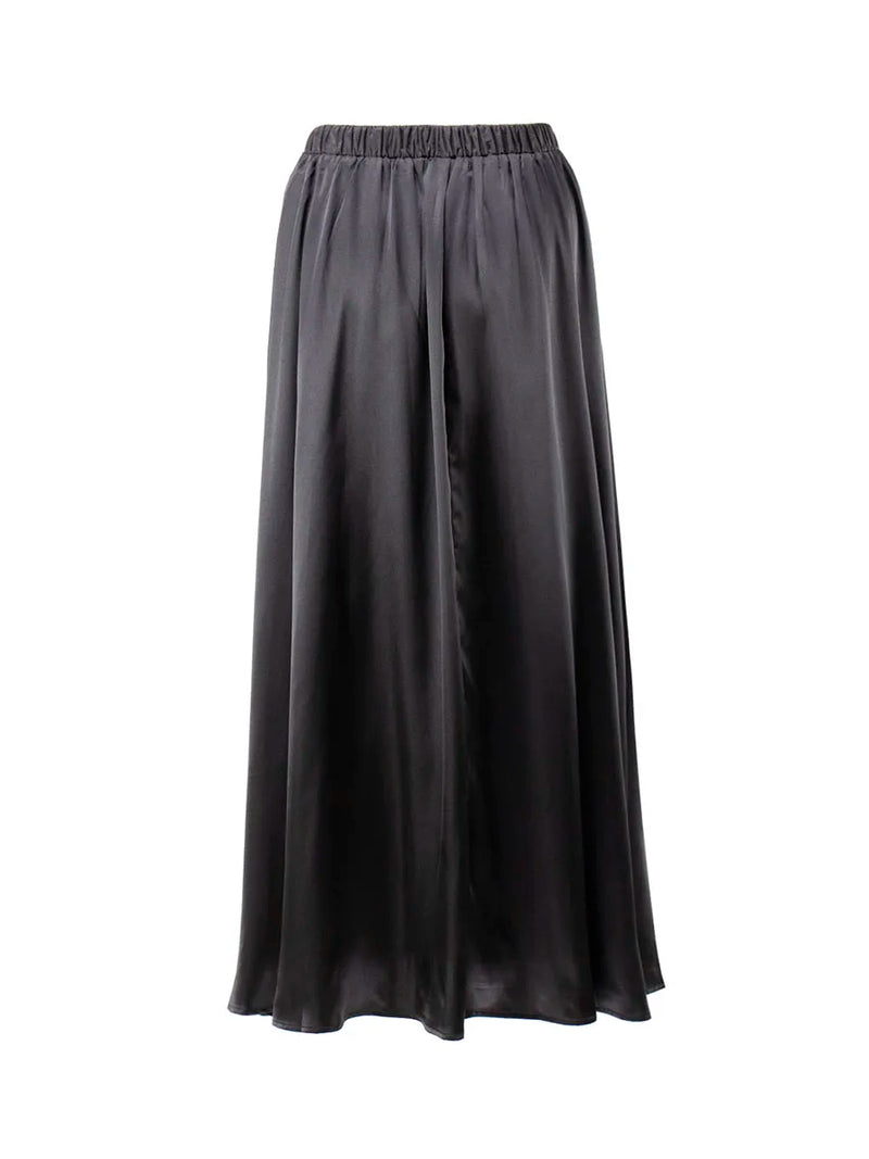 Elegant Satin Loose Women Skirt Streetwear Classic Long Skirt Female Skirt