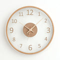 Nordic Creative Decoration Clock Solid Wood Wall Light Luxury Hanging Decor