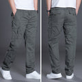 Casual Pants Men Cotton Breathable Joggers Men Military Straight Multi-pocket Work Trousers Male