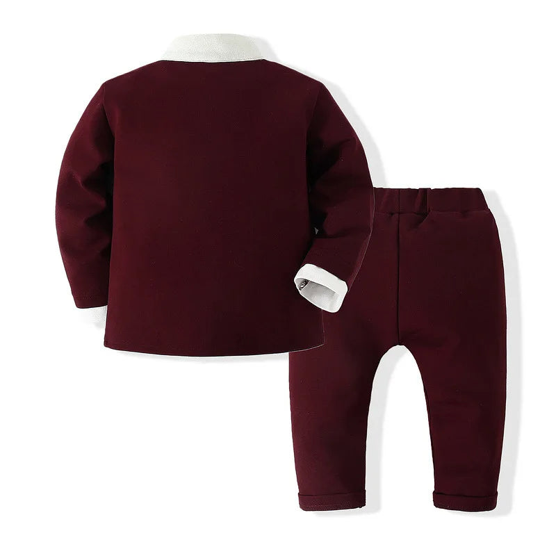 Children Clothing Gentlemen Dress Boys Suit Two-piece Set Kids Clothes for Boys Baby Boy Clothes Sets